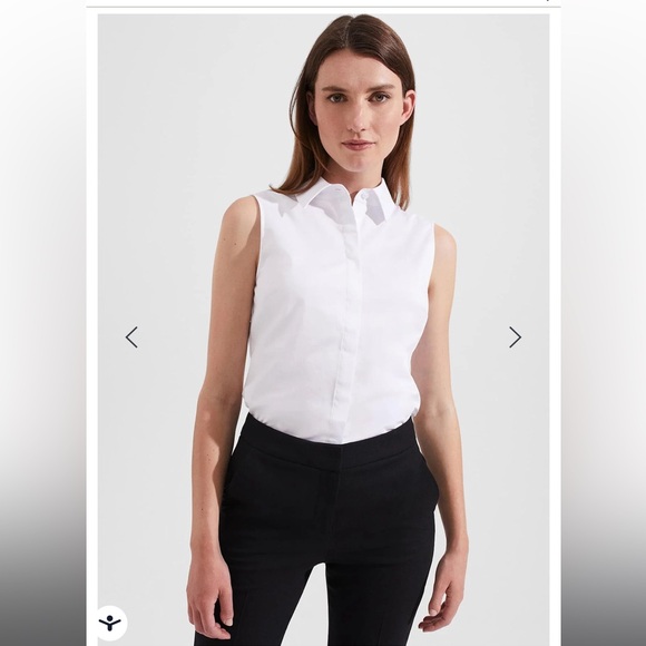 Vic Sleeveless button down shirt from Hobbs of London - Picture 6 of 10